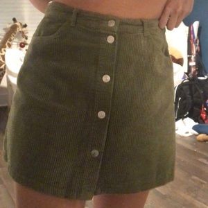 Army green skirt